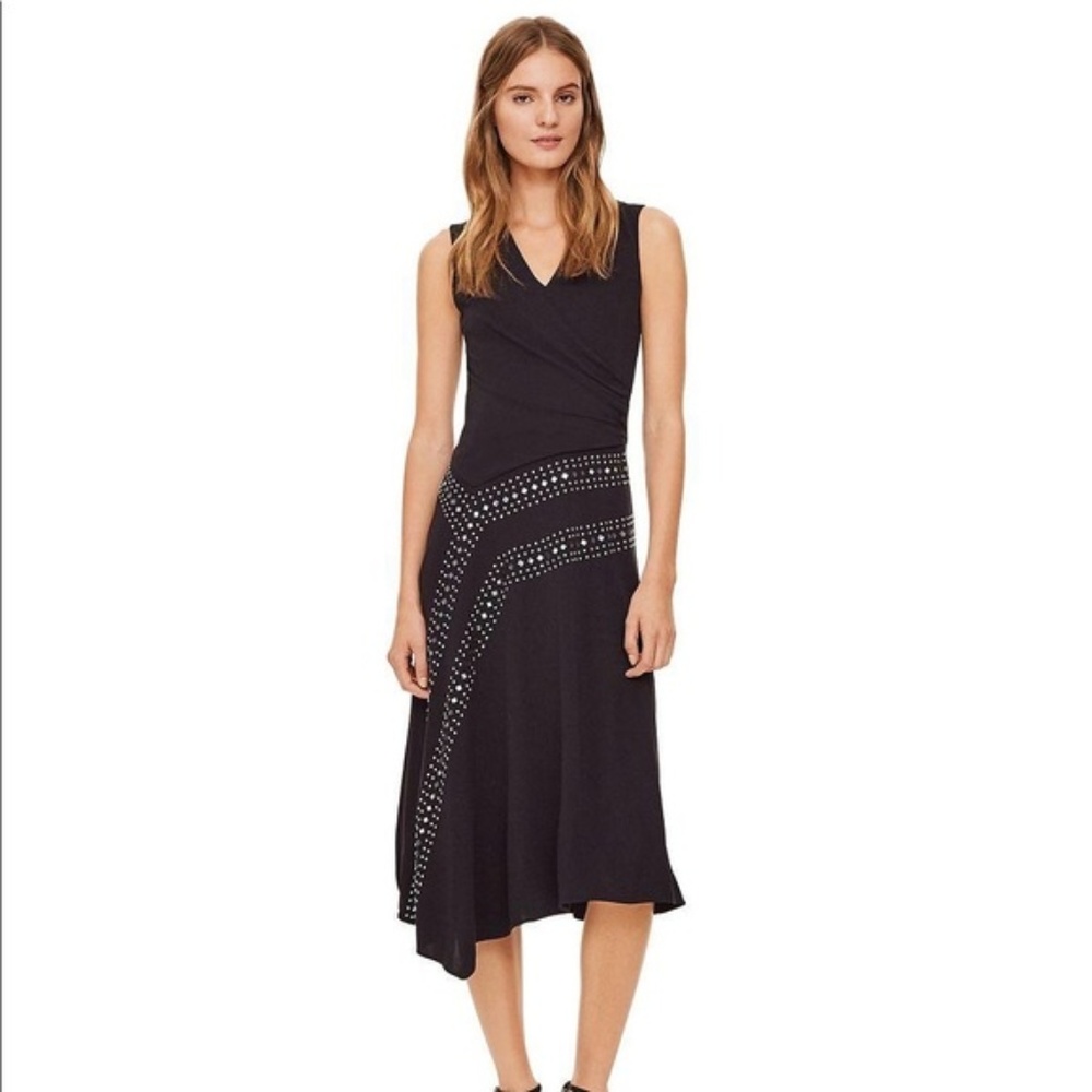 NWT TORY BURCH Black Mirror Embellished Dress